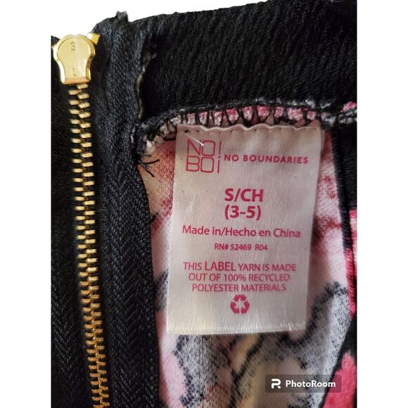 NWOT NO BOUNDARIES PINK/BLACK FLORAL SMALL HALTER NECK SLEEVELESS DRESS - Picture 3 of 4